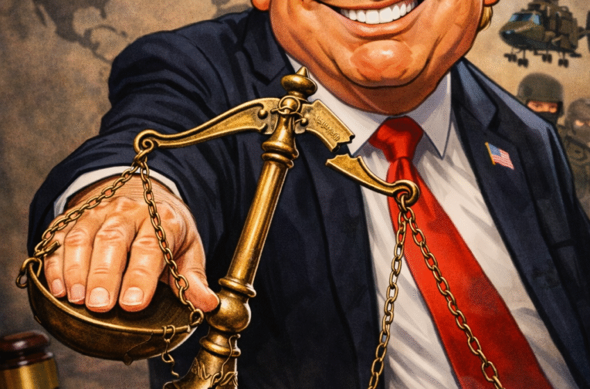  العدالة على مقياس ترامب : من قاعة المحكمة إلى ساحة الخطف